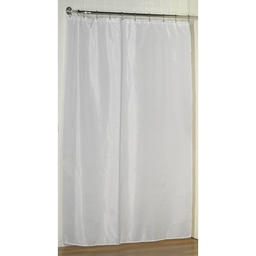 Carnation Home Extra Long Polyester Fabric Shower Curtain Liner in White 78''